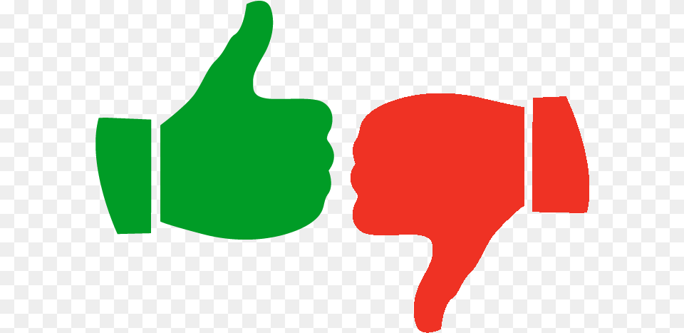 Like Dislike Photos Green Thumbs Up Red Thumbs Down, Body Part, Finger, Hand, Person Free Transparent Png