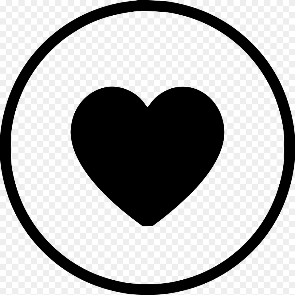 Like Love Heart Round Romantic Ui Icon Free Download, Stencil Png