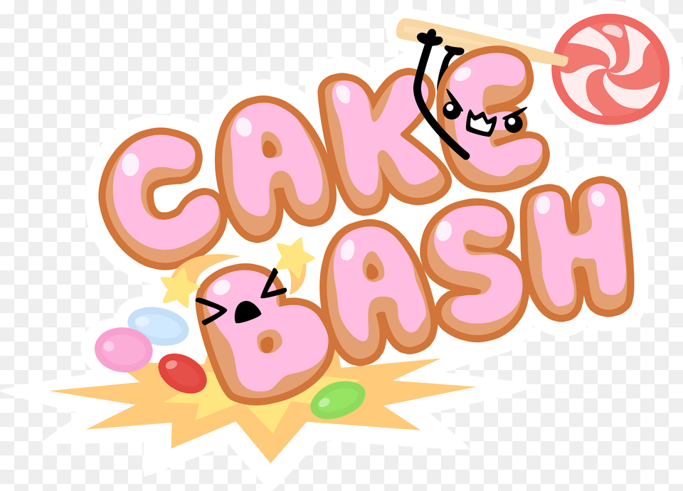 Like Mario Party Meets Cake Cake Bash Logo, Person, People, Sweets, Food Free Png