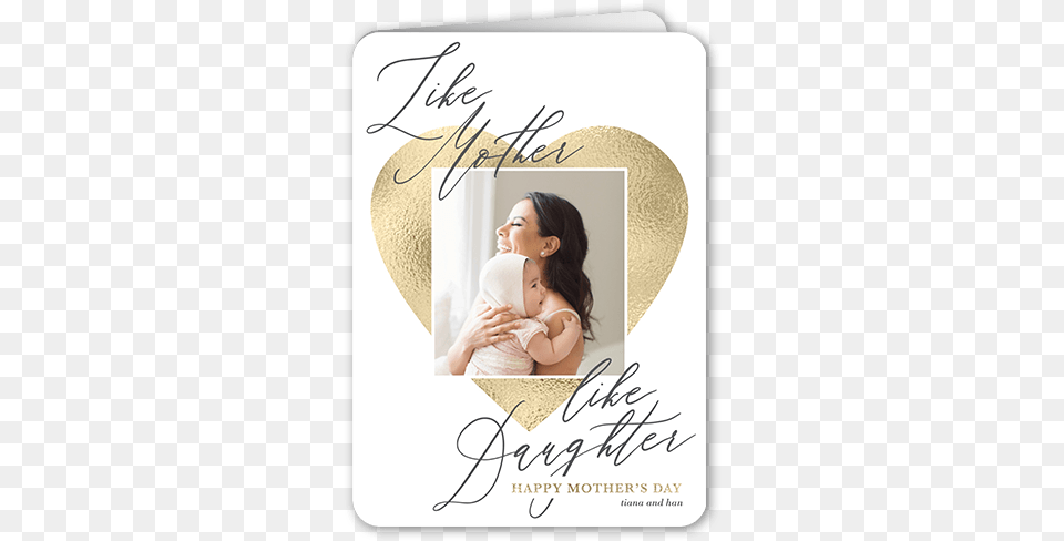 Like Mother Daughter 5x7 Folded Card By Float Paperie Shutterfly Lovely, Face, Head, Person, Photography Free Png
