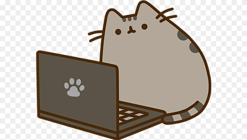 Like Telegram Pusheen Cat Carnivoran Mammal Pusheen The Cat Computer, Electronics, Laptop, Pc, Bag Png