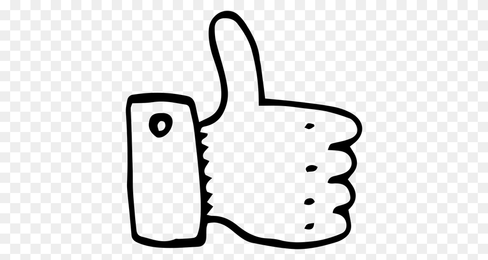 Like Thumb Doodle Icon, Gray Free Transparent Png