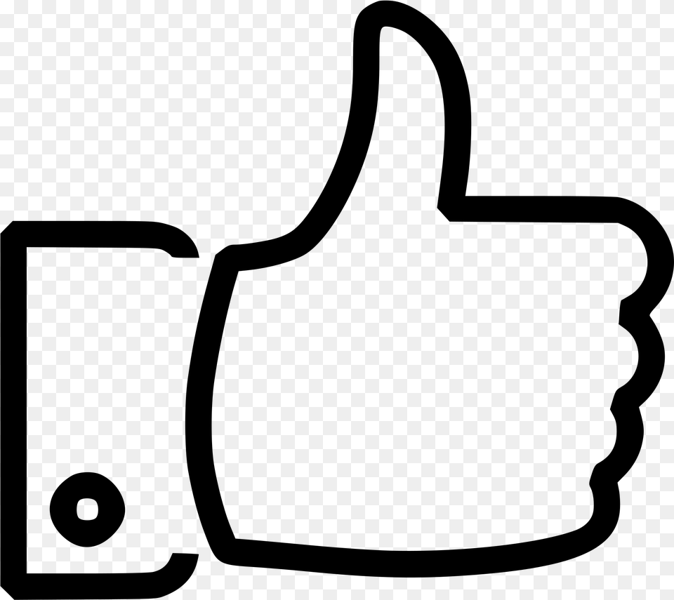 Like Thumb Up Thumbup Agree Admit Yes Youtube Like Button Transparent, Gray Png Image