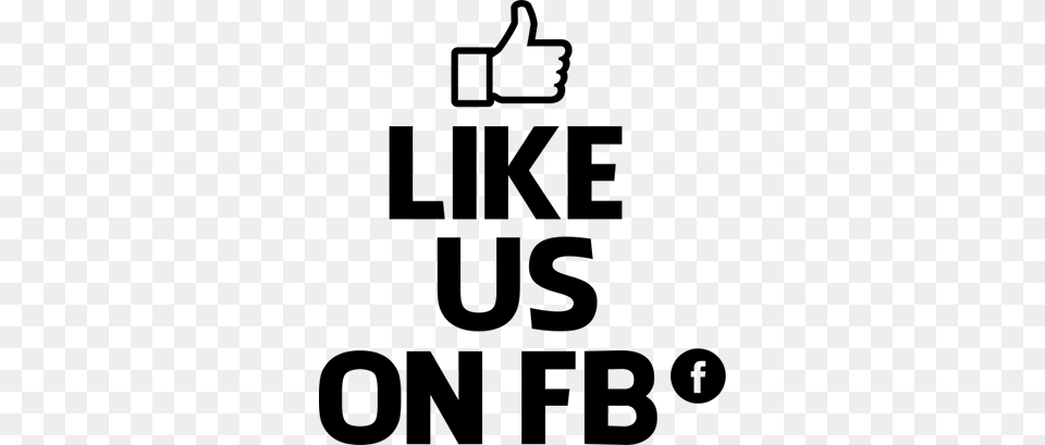 Like Us Facebook Sticker Like Us On Facebook Black And White, Gray Free Png