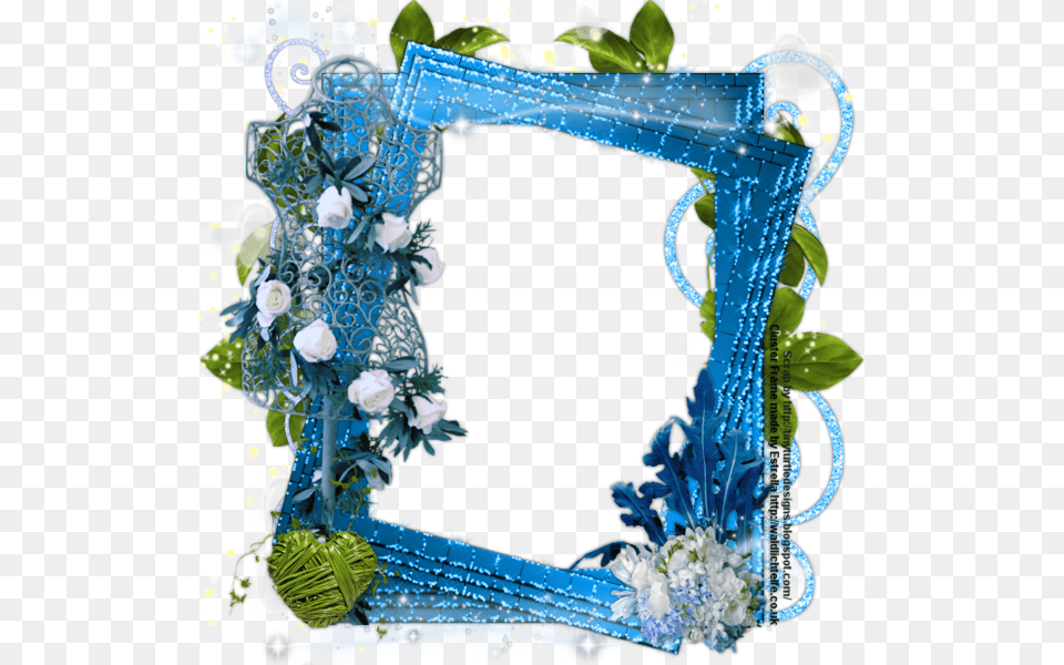 Likes Auroraangel Blue Flower Frames, Flower Arrangement, Plant, Birthday Cake, Cake Free Png Download