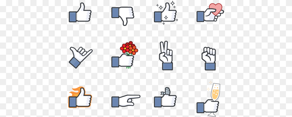 Likes Facebook Stickers Make Sticker For Facebook, Body Part, Hand, Person, Text Png