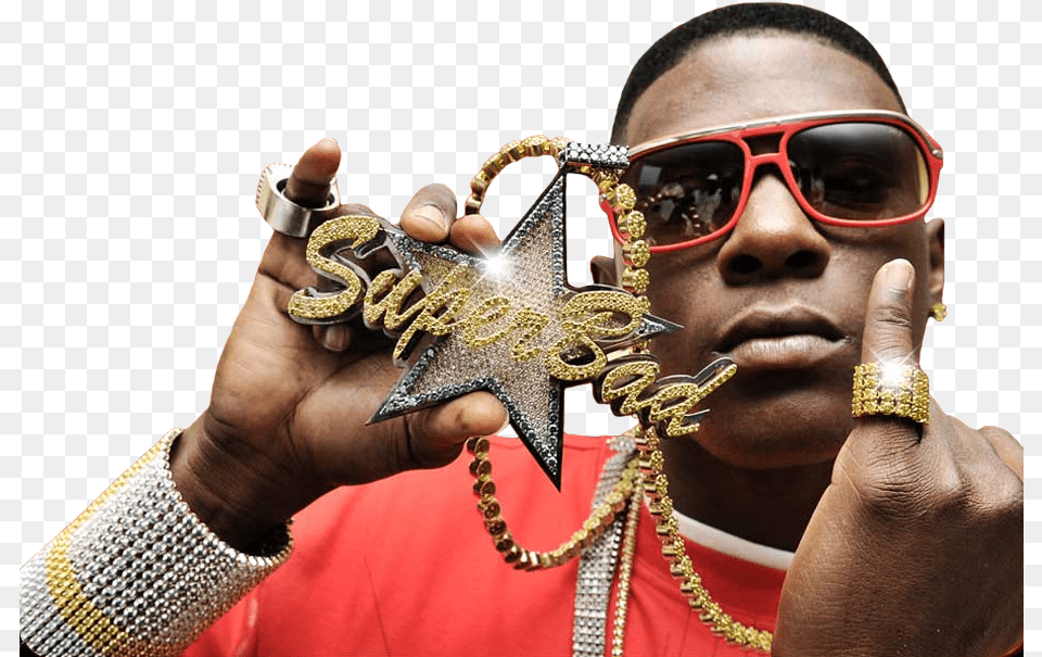 Lil Boosie Superbad Chain, Accessories, Person, Sunglasses, Hand Free Transparent Png