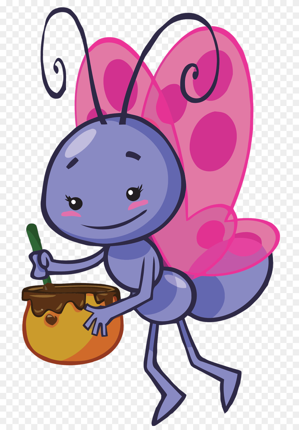 Lil Butterfly Holding A Pot, Purple, Dynamite, Weapon, Art Free Png