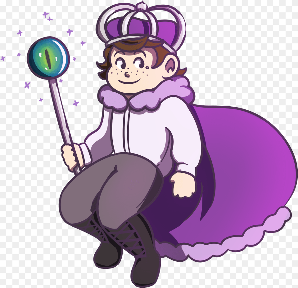Lil King Cartoon, Purple, Baby, Person, Food Free Transparent Png