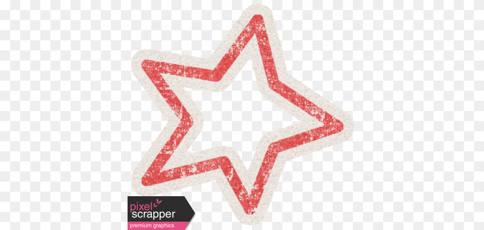 Lil Monster Red Star Outline Sticker Graphic By Sheila Reid Emblem, Symbol, Star Symbol Png