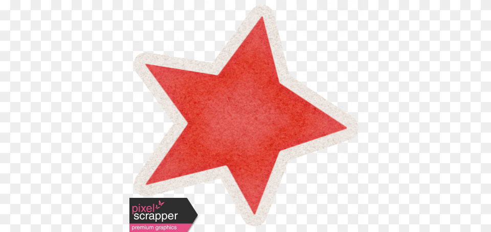 Lil Monster Red Star Sticker Graphic By Sheila Reid Pixel Label, Star Symbol, Symbol Free Png Download