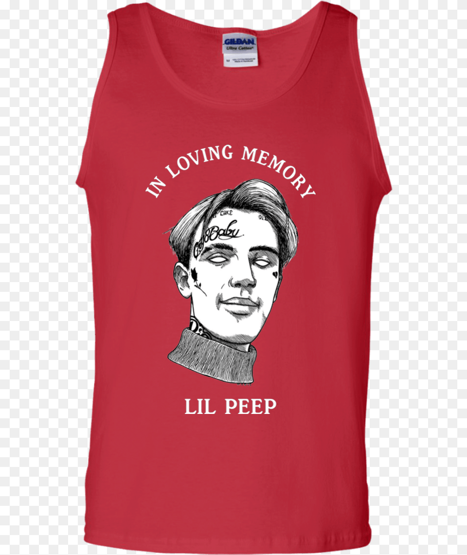 Lil Peep Tank Top In Loving Memory Fiftieth Birthday T Shirt Funny, Clothing, T-shirt, Adult, Male Png