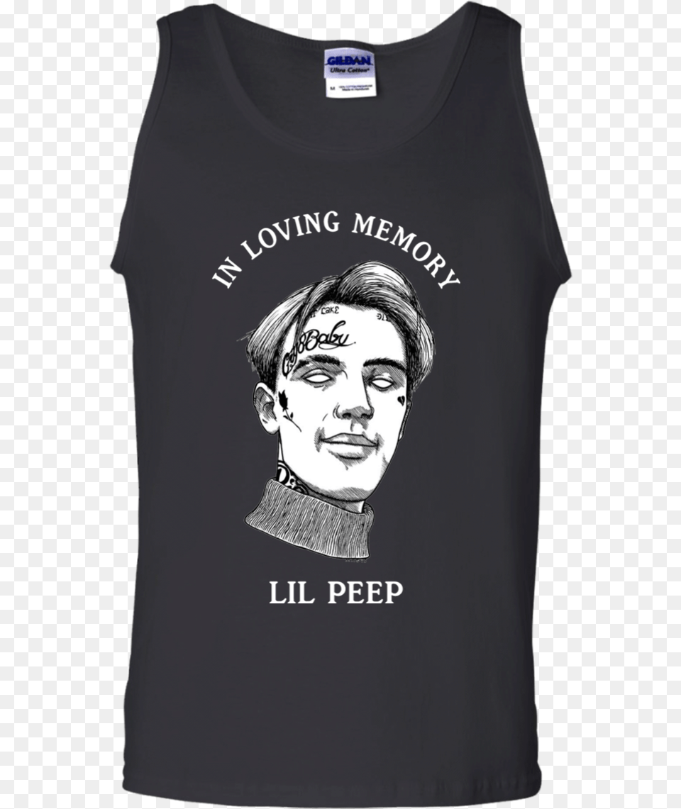 Lil Peep Tank Top In Loving Memory Lil Peep And Xxxtentacion, Clothing, T-shirt, Adult, Person Png