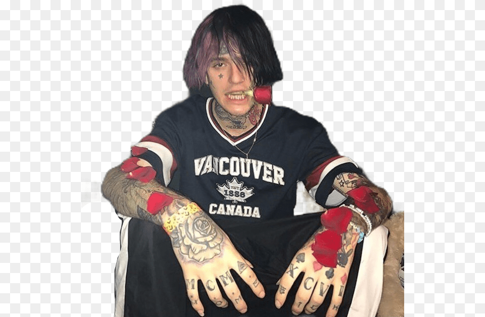 Lil Peep With Roses, Tattoo, T-shirt, Clothing, Skin Png Image