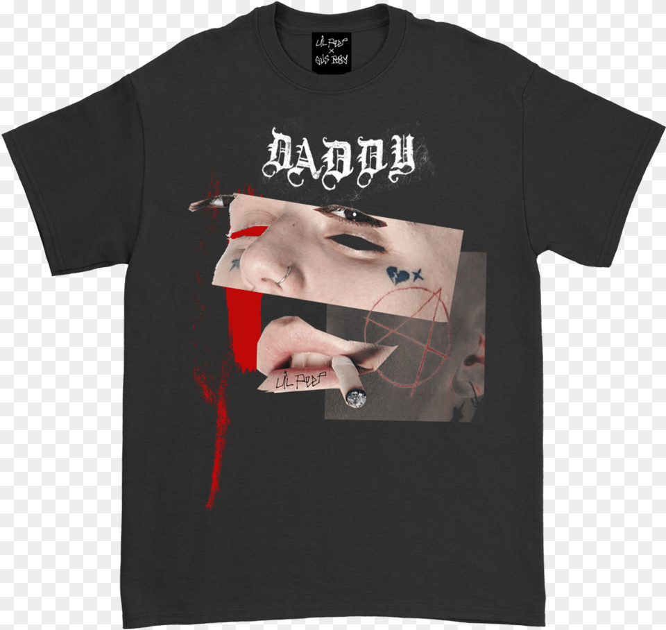Lil Peep X Sus Boy Limited Edition Daddy Tee Lil Peep Sus Boy, Clothing, T-shirt, Baby, Person Free Png