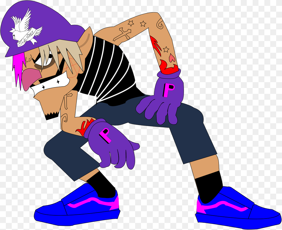 Lil Peep X Waluigi, Purple, Person, Book, Comics Png