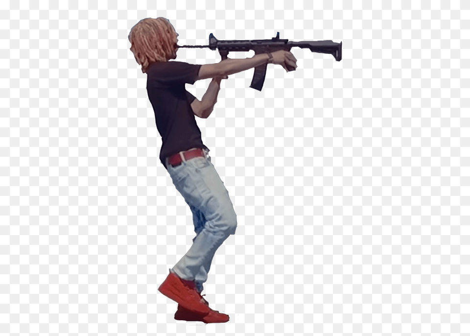 Lil Pump, Gun, Shooting, Weapon, Person Png