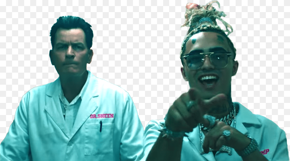 Lil Pump Drug Addict Image Charlie Sheen Lil Pump, Accessories, Person, Head, Happy Free Png