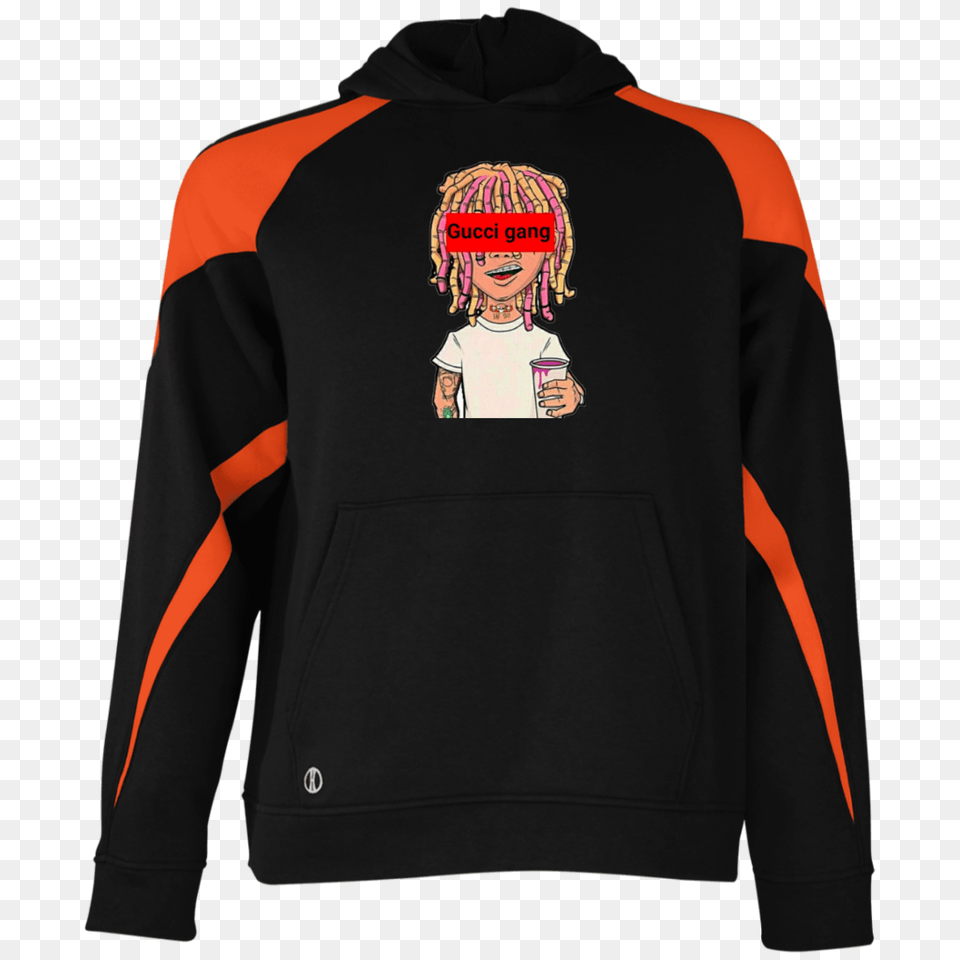 Lil Pump Gucci Gang Youth Colorblock Hoodie Tepi Store, Sweatshirt, Clothing, Sweater, Sleeve Png Image