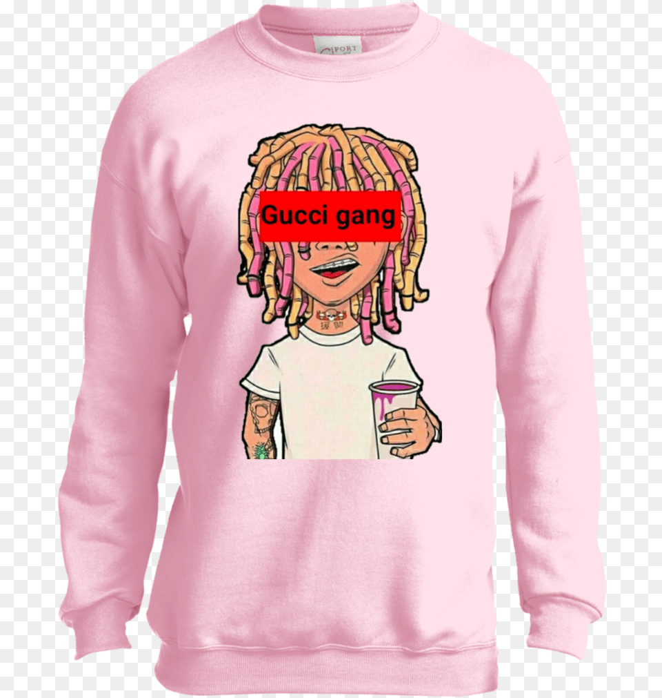 Lil Pump Gucci Gang Youth Sweatshirt Sweatshirts Obrazky Na Kreslenie Lil Pump, T-shirt, Sweater, Sleeve, Long Sleeve Png