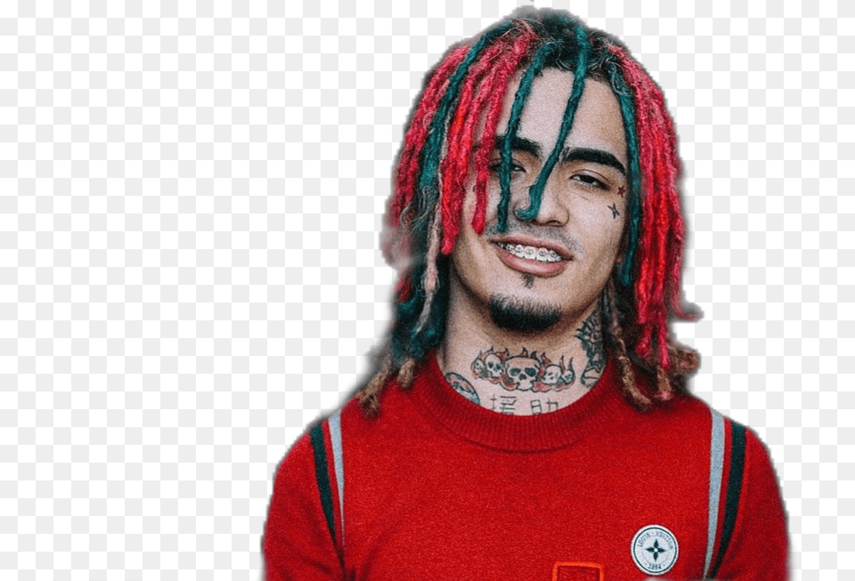 Lil Pump Lil Pump Black And White, Hair, Person, Adult, Male Free Png Download