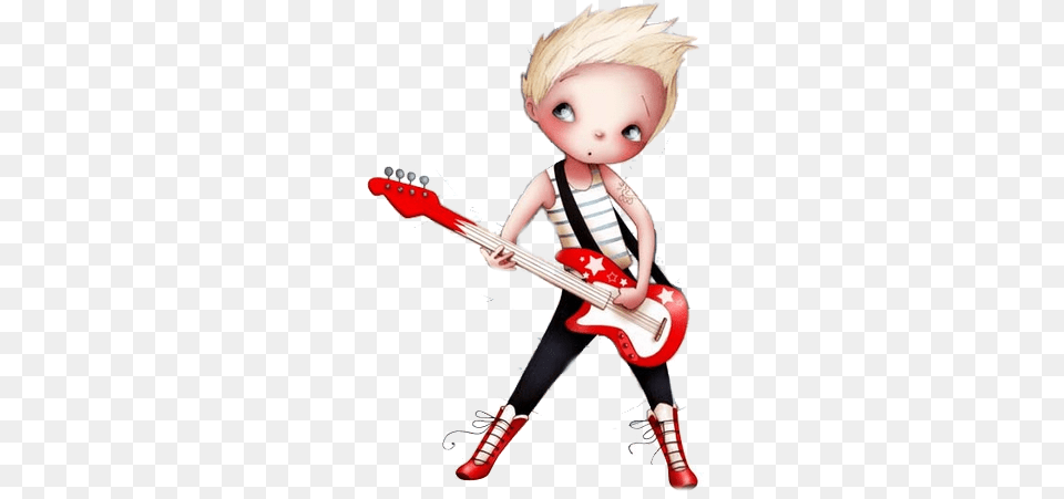 Lil Rocker Cartoon, Guitar, Musical Instrument, Baby, Person Free Transparent Png
