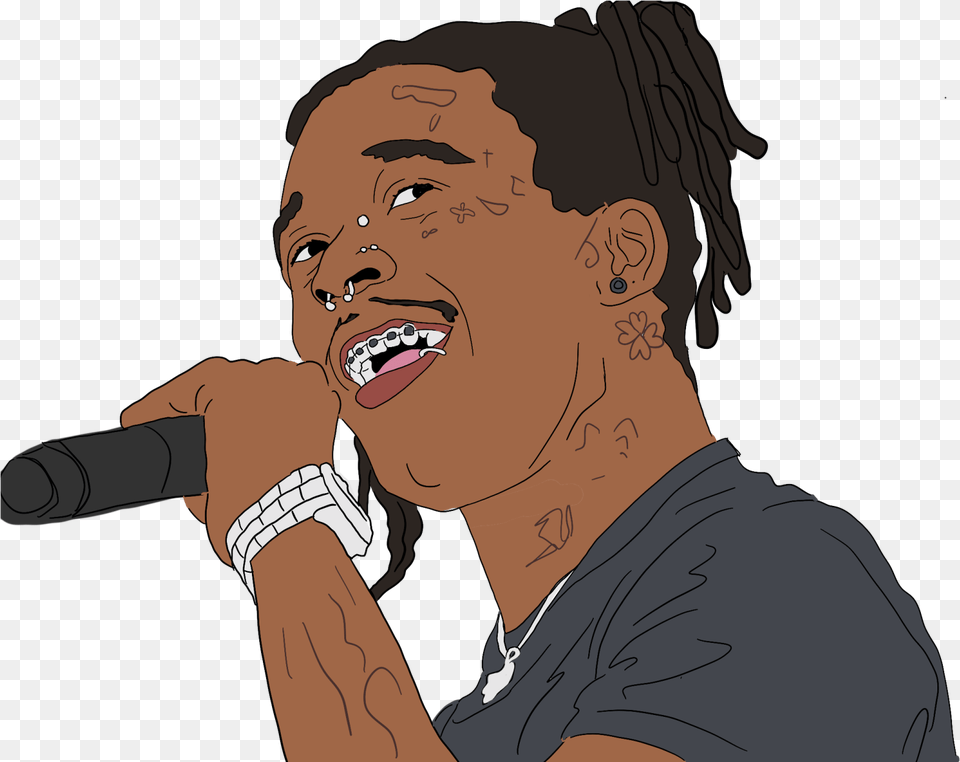 Lil Uzi Graphic Lil Uzi Vert, Electrical Device, Microphone, Adult, Person Png