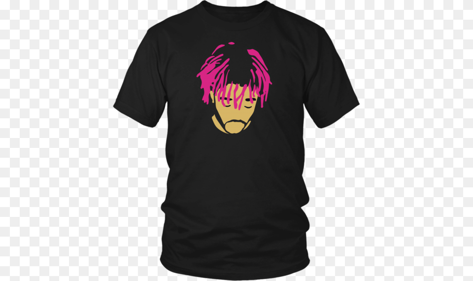 Lil Uzi Vert Pink Hair T Shirt In Color Apparel, Clothing, T-shirt, Face, Head Png
