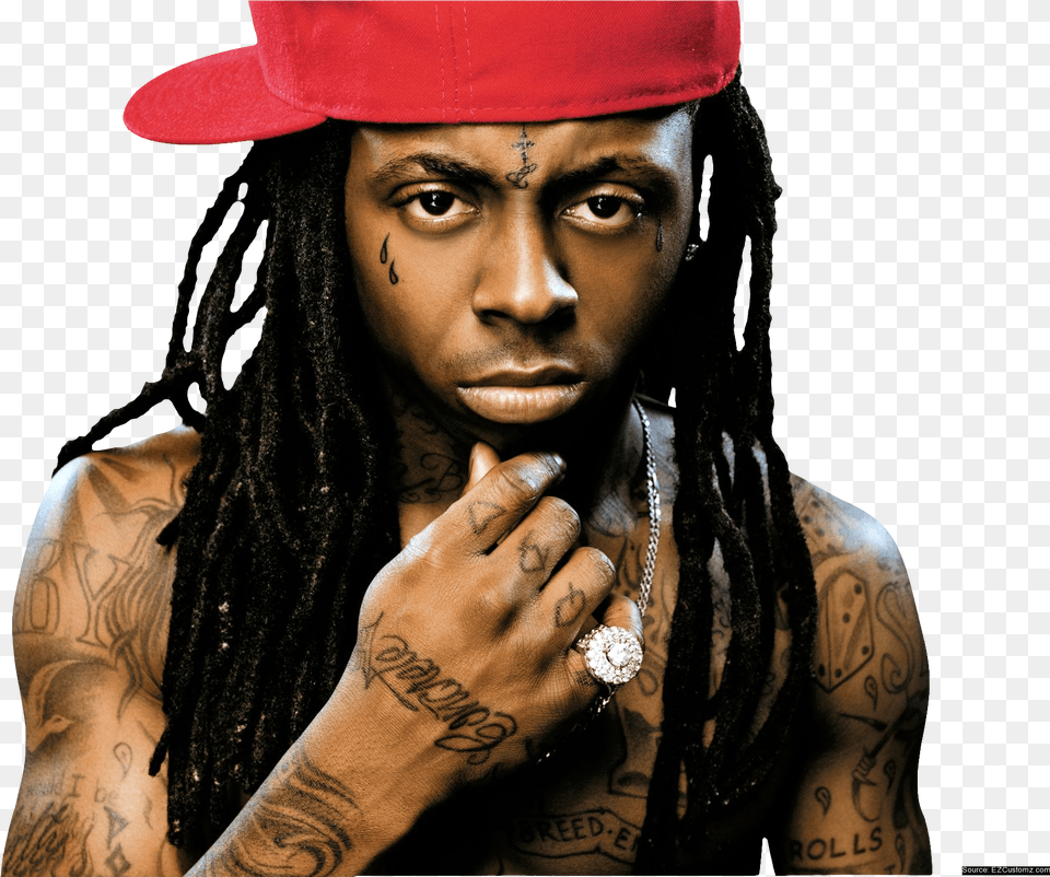 Lil Wayne 4 World Best Rapper, Tattoo, Skin, Portrait, Photography Png Image