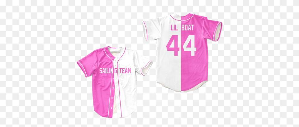 Lil Yachty Lil Boat 44 Sailing Team Pinkwhite Baseball Billy Chapel Jersey, Clothing, Shirt, T-shirt Free Transparent Png