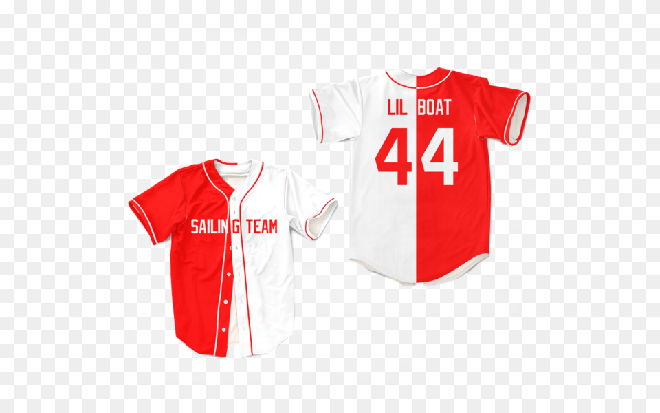 Lil Yachty Lil Boat Sailing Team Redwhite Baseball Jersey, Clothing, Shirt, T-shirt Free Png Download