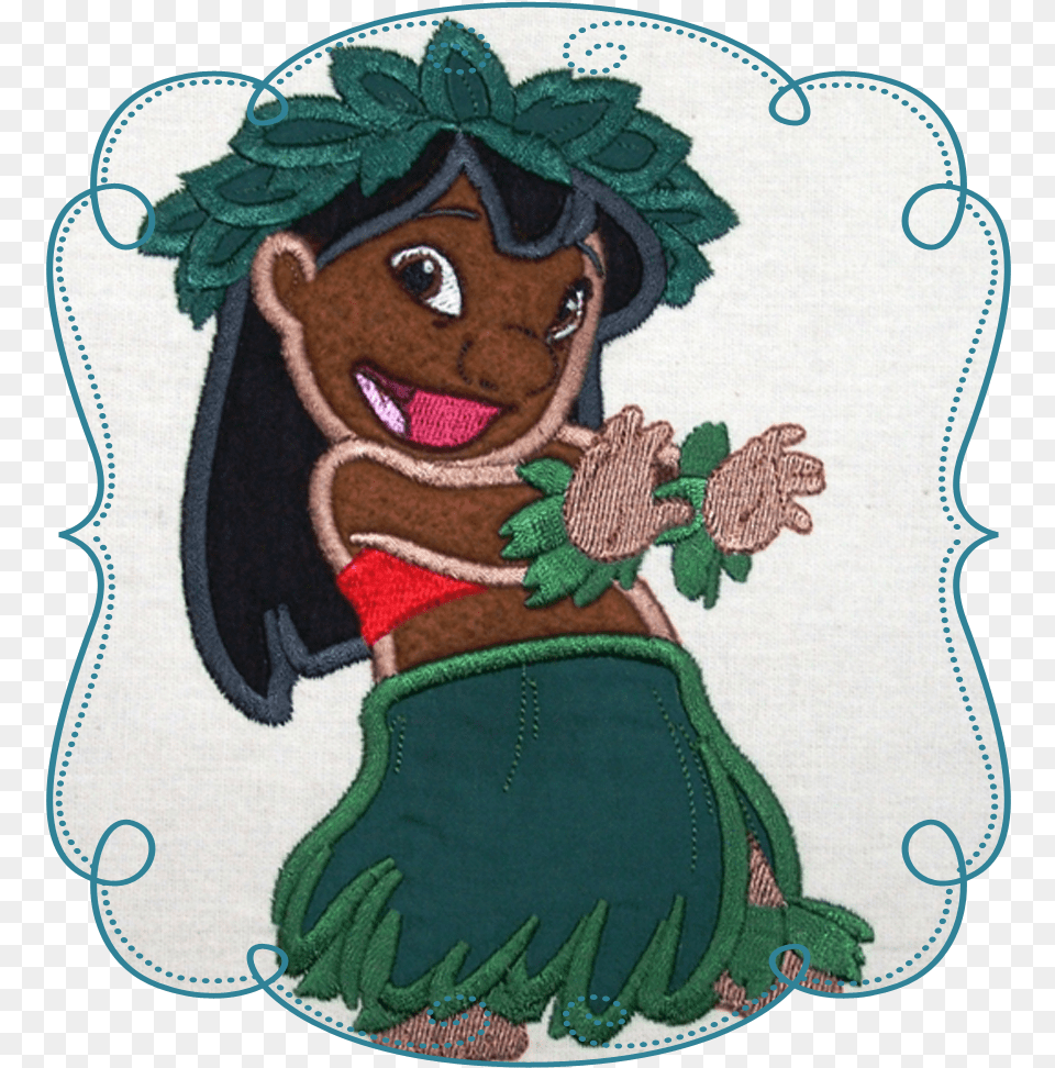 Lila Dancing Stitch Girl, Applique, Pattern, Embroidery, Baby Free Png Download
