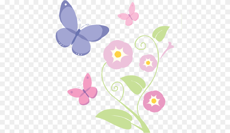 Lilac Flowers And Butterflies Lilac Flowers Flowers And Butterflies, Art, Floral Design, Graphics, Pattern Free Transparent Png