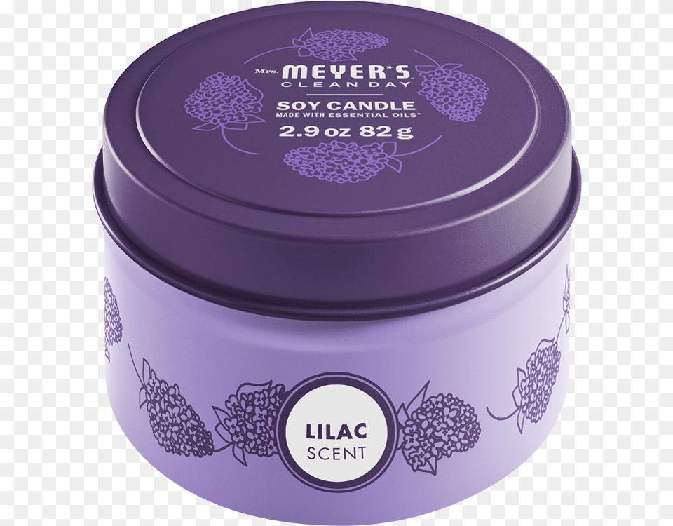 Lilac Tin Candle Cream, Face, Head, Person, Bottle Free Png Download