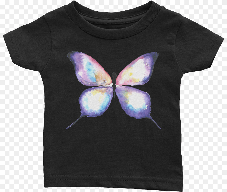 Lilac Watercolor Butterfly Infant Tee Butterfly, Clothing, T-shirt Free Png Download