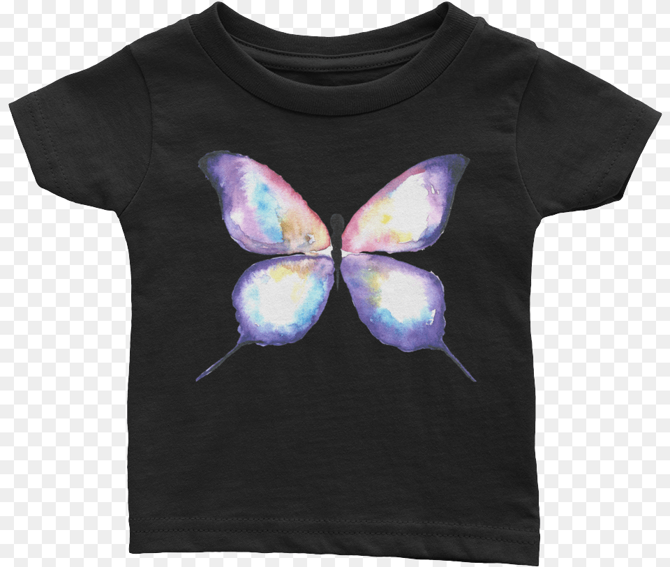 Lilac Watercolor Butterfly Infant Tee Butterfly, Clothing, T-shirt Free Png