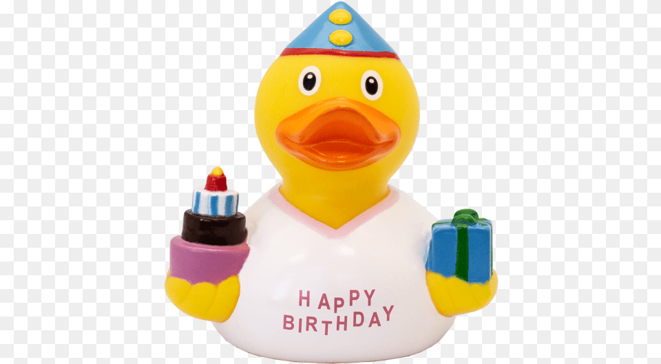 Lilalu Geburtstagsente Mdchen Frontansicht Happy Birthday Rubber Duck, Birthday Cake, Cake, Cream, Dessert Png Image