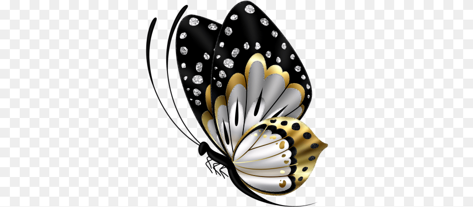 Lili Black And Gold Butterfly Black And Gold Butterfly, Accessories, Art, Graphics, Pattern Free Png Download