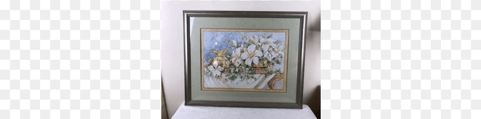 Lilies And Gold Pitcher Picture Picture Frame, Art, Painting, Photo Frame Png Image