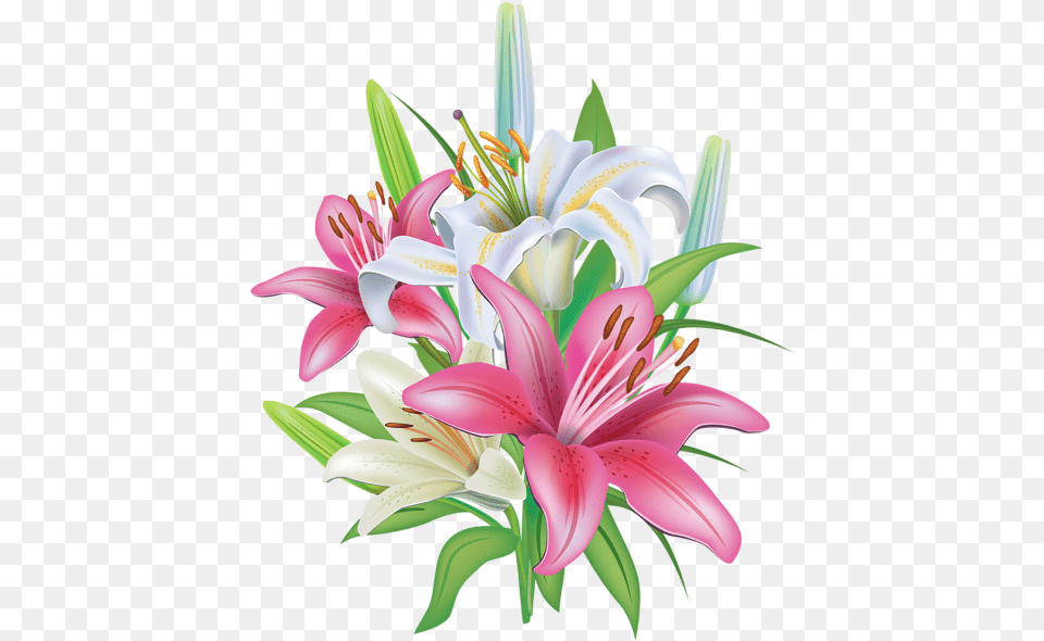Lilies Flowers Decoration Clipart Easter Lilies Clipart, Flower, Plant, Anther, Lily Free Png Download