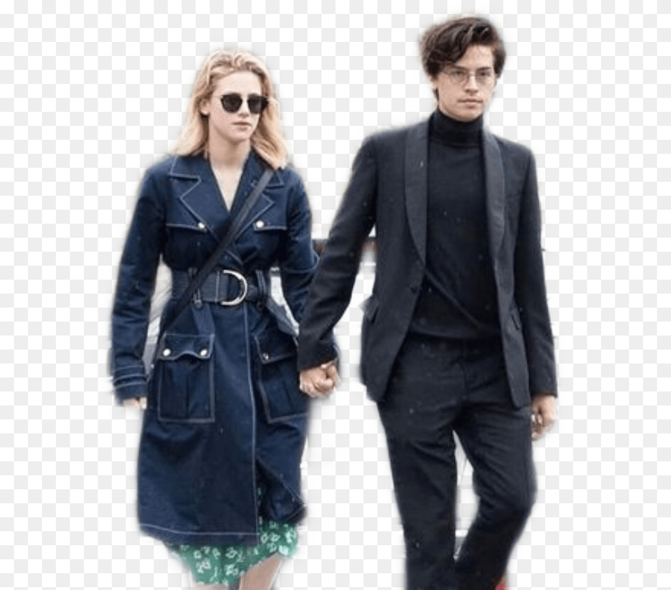 Lilireinhart Colesprouse Lili Reinhart Cole Sprouse, Jacket, Clothing, Coat, Person Free Png
