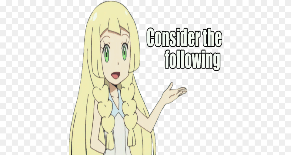Lillie Consider The Following Spray Pokmon Manga Consider The Following, Book, Comics, Publication, Adult Free Png Download
