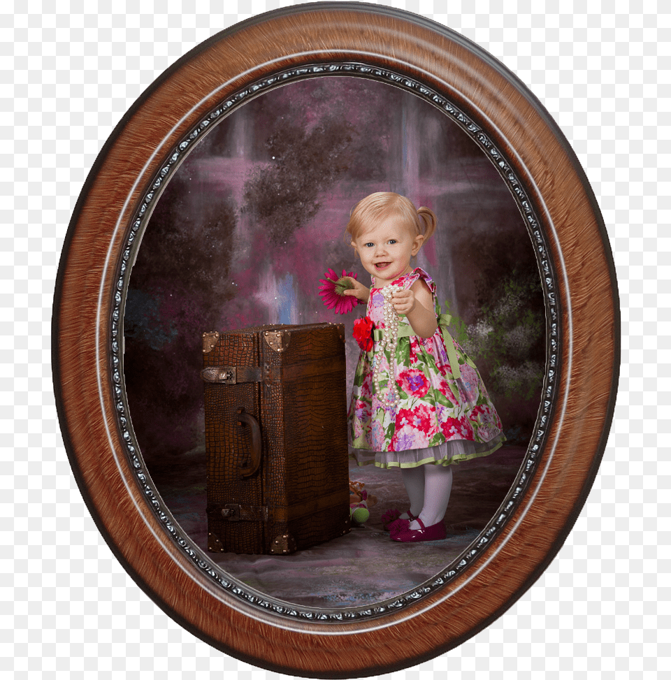 Lilly In An Oval Frame Picture Frame, Portrait, Clothing, Dress, Face Png