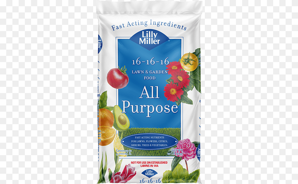 Lilly Miller Lawn Amp Garden Food All Purpose 16 16, Advertisement, Flower, Fruit, Plant Png