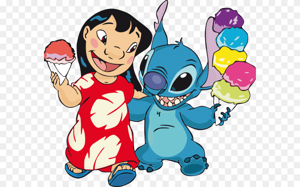 Lilo And Stitch Collection Of Disney Transparent Lilo, Ice Cream, Cream, Dessert, Food Free Png Download