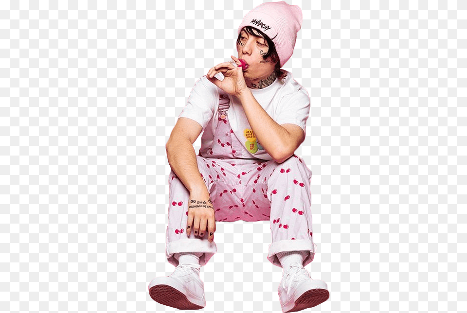 Lilxanedit Lilxan Xan Lil Edit Aesthetic Rap Lil Xan Valentines Shoot, Hat, Clothing, Person, Face Free Transparent Png
