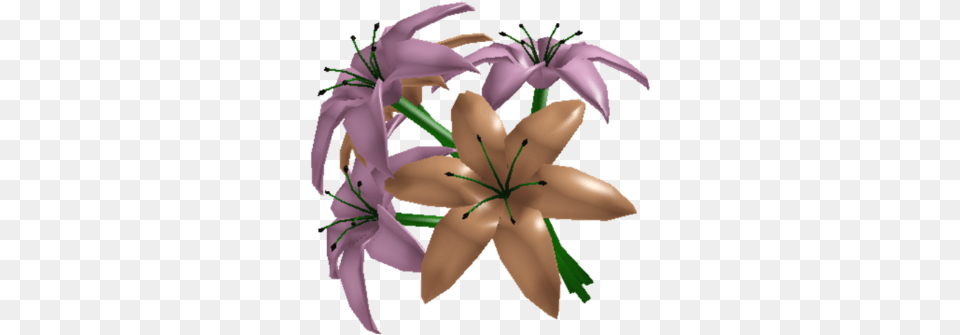 Lily Bouquet Bloxburg Flowers, Anther, Flower, Plant, Person Png Image