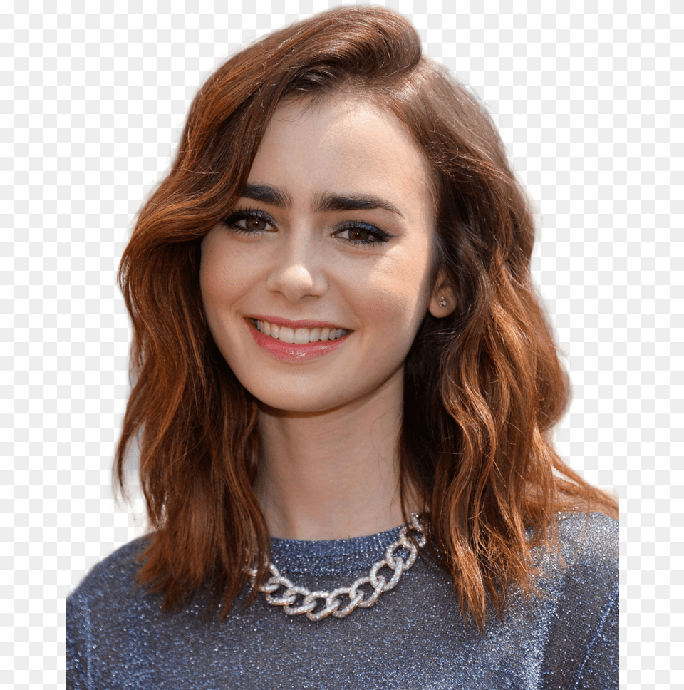 Lily Collins 2 By Flowerbloom172 Collar Bone One Length Hair, Woman, Person, Portrait, Smile Free Png Download