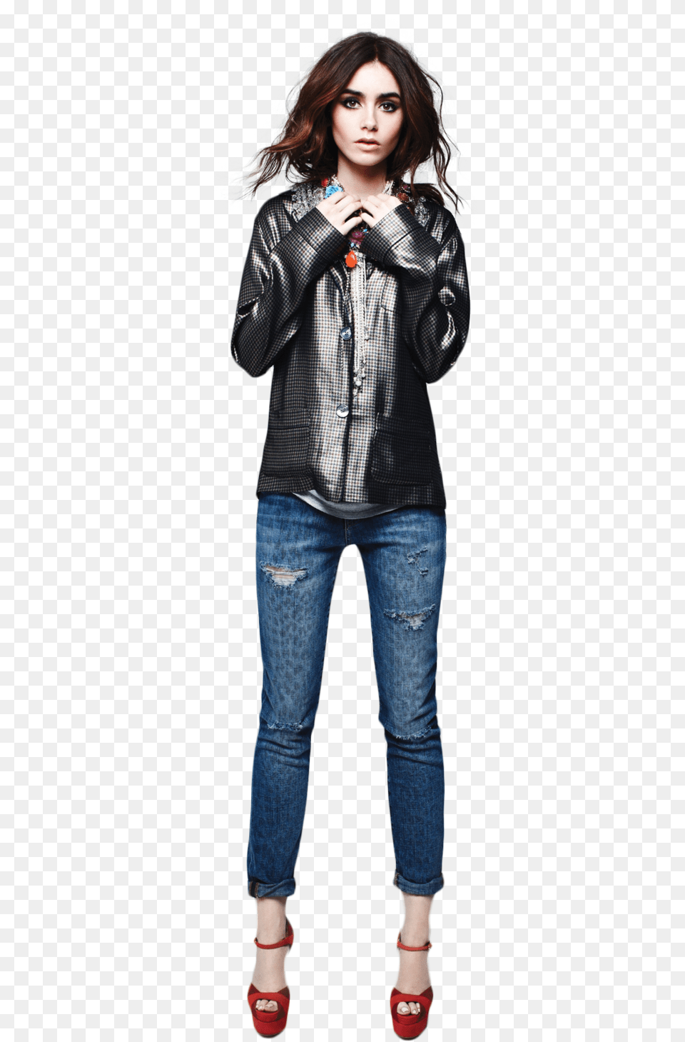 Lily Collins Actress And Clary Fray Image Clary Fray Lily Collins, Clothing, Sleeve, Pants, Long Sleeve Free Png