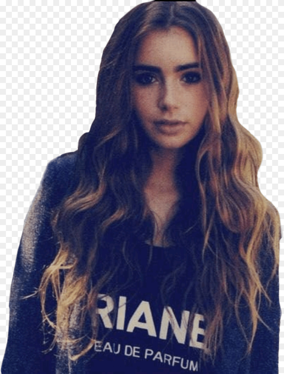 Lily Collins Long Hair Teen, Portrait, Photography, Person Free Png Download